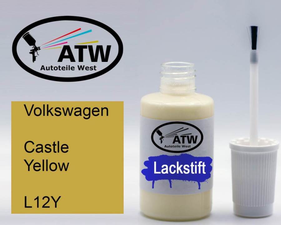 Volkswagen, Castle Yellow, L12Y: 20ml Lackstift, von ATW Autoteile West.